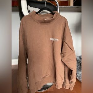 Brown Essentials Crew Neck